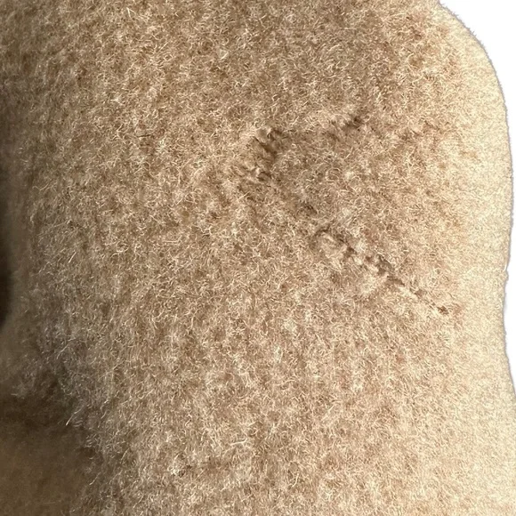 Vintage Julia Klein Wool Camel Tan Longline Trench Winter Neutral Coat Size 12 - Picture 10 of 11